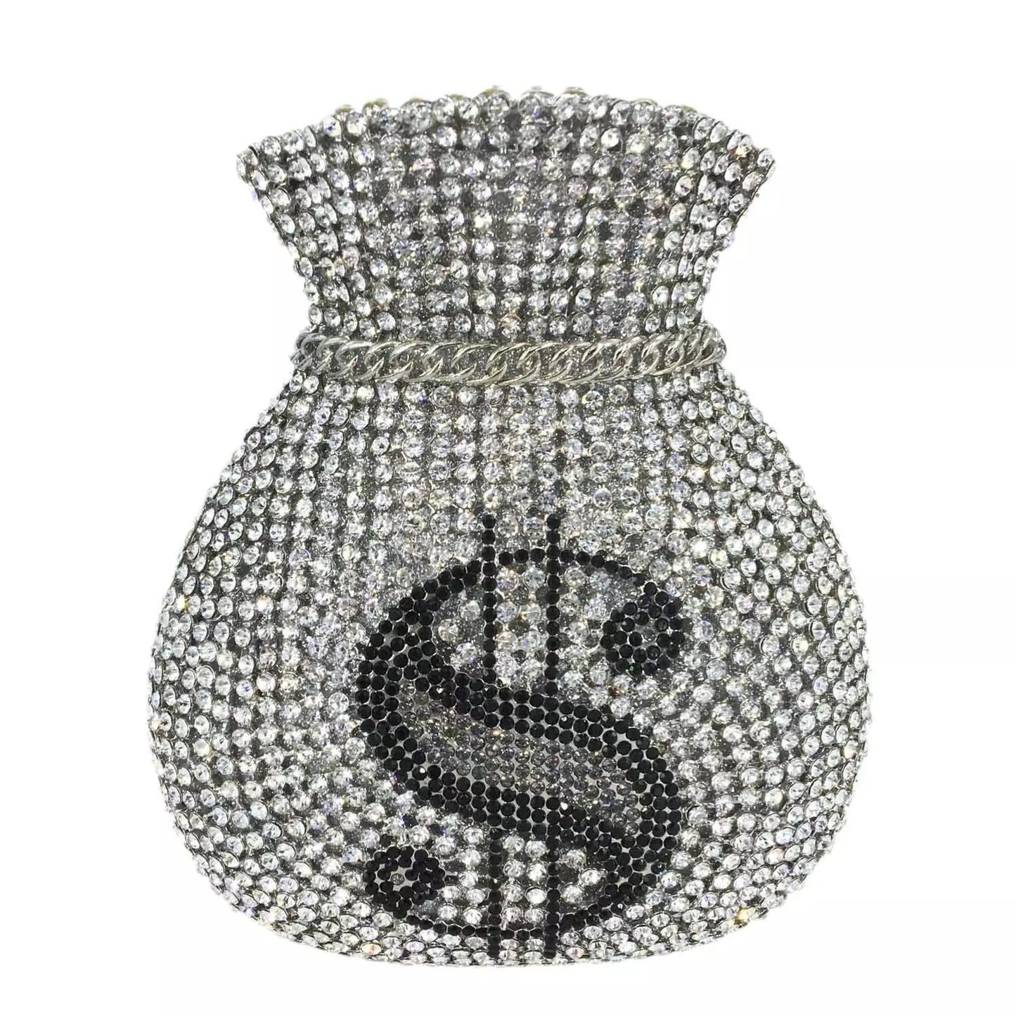 Trade Hollow Metal Purse Full Diamond Clutch