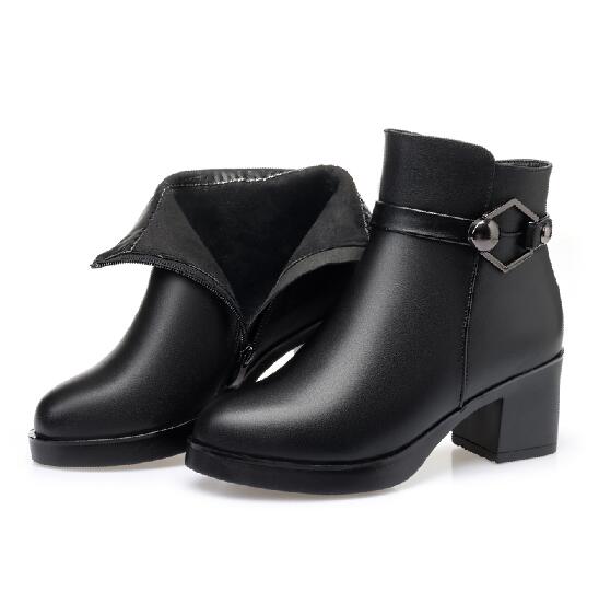 Autumn and winter new women's round toe women's cotton shoes side