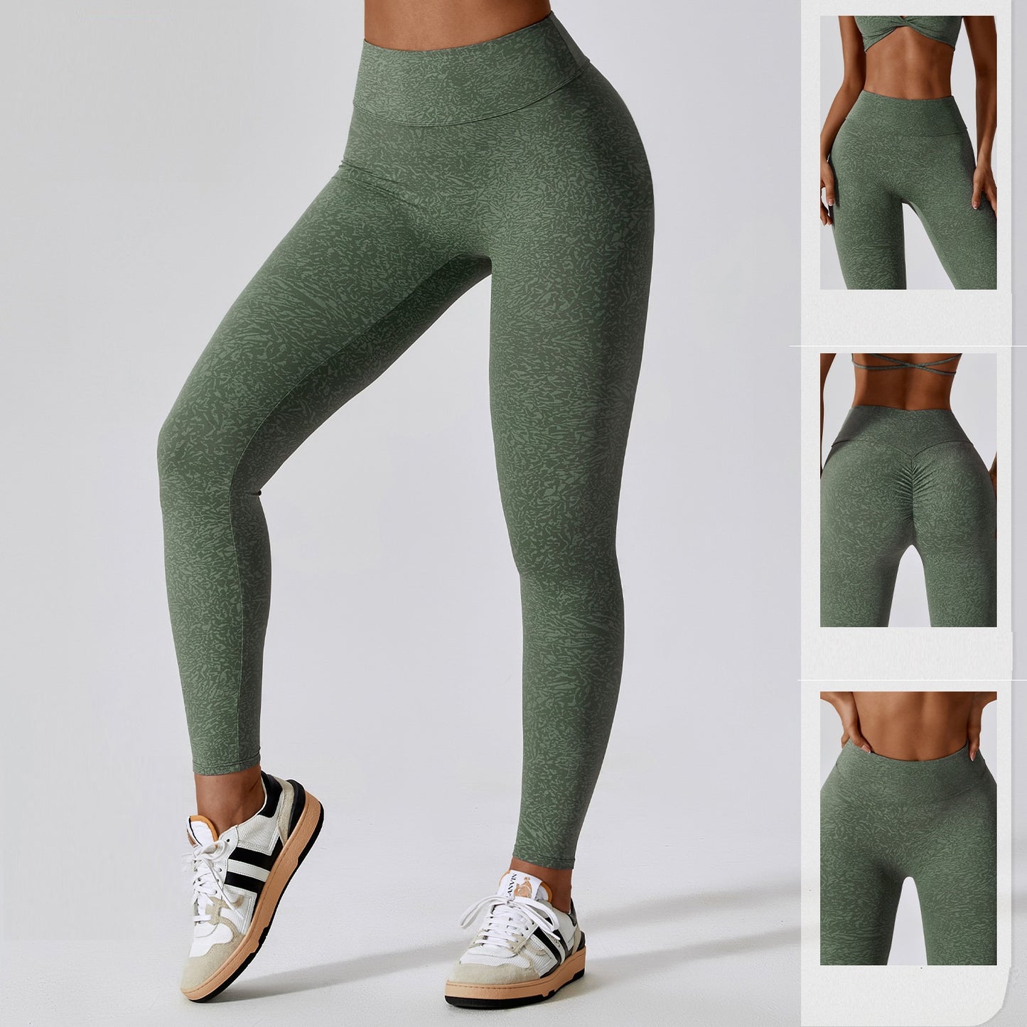 Belly Contracting Hip Lifting Running Sports Quick-drying Camouflage Printing Nude Feel High Waist Yoga Pants