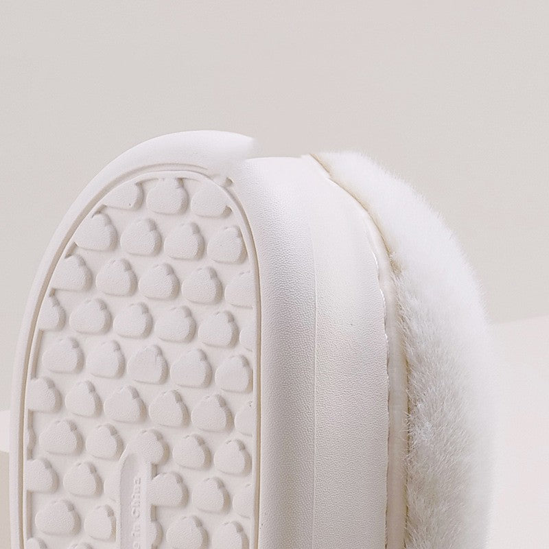 The New Fall And Winter Indoor Thick Bottom  Tread Shit Sense Cotton Slippers