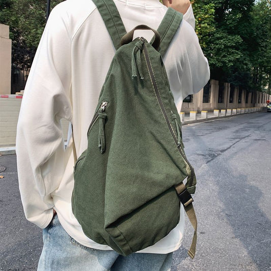 Retro Large Capacity Student Schoolbag For Men