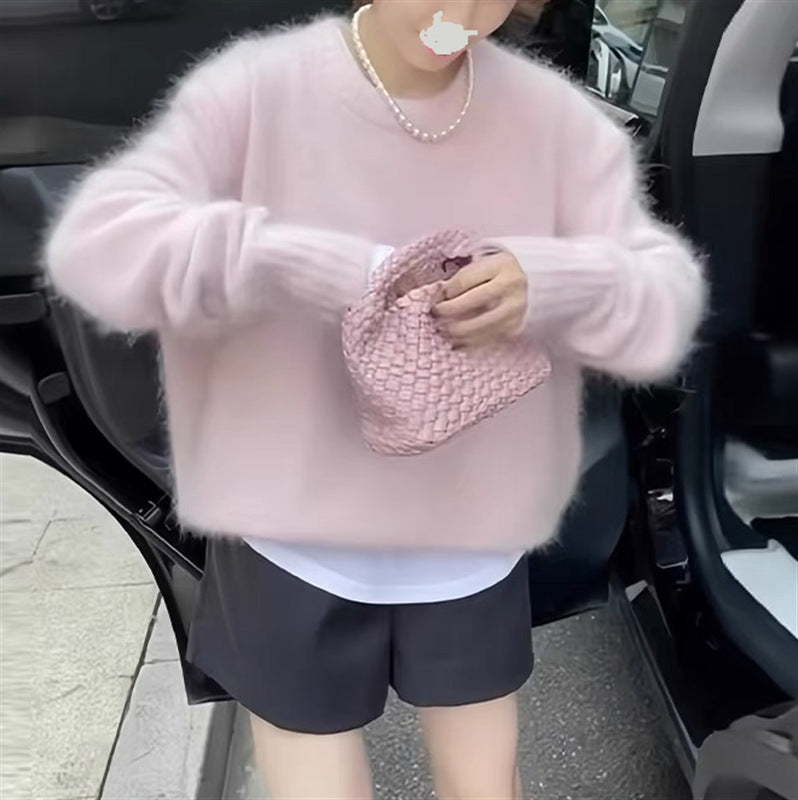 Mohair Lazy Loose Pullover Sweater