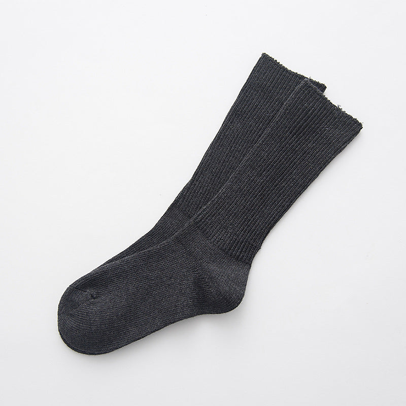 Double needle pile socks