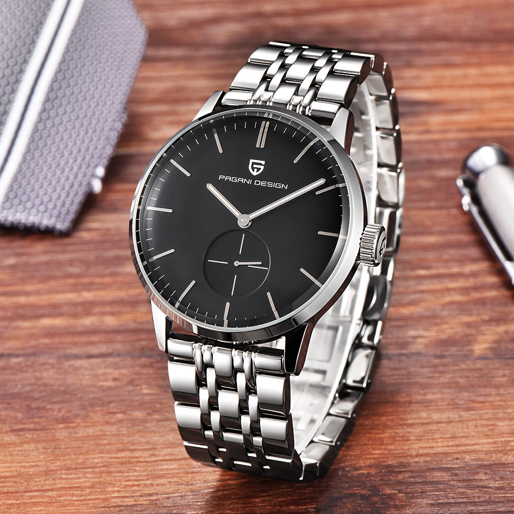 Bergani steel band quartz watch