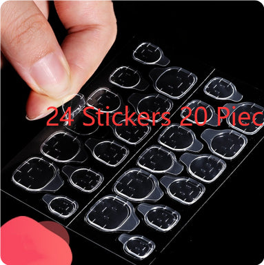 Upgraded Ultra-thin Jelly Glue Nail Stickers Super Sticky Fake Nails Double-sided Wearable