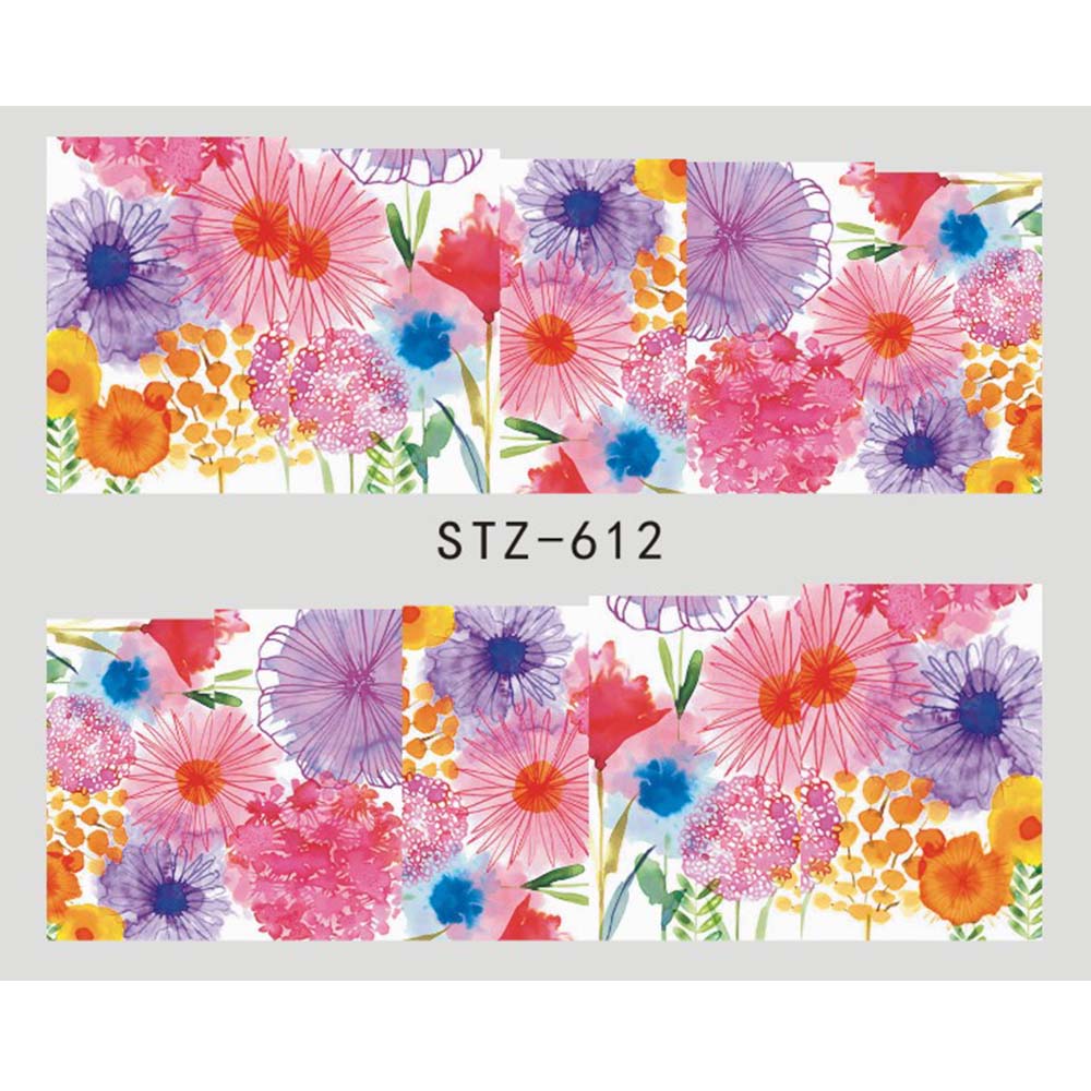 Nail Sticker Butterfly Flower Water Transfer Decal Sliders for Nail Art Decoration Tattoo Manicure Wraps Tools Tip JISTZ508  1pcs