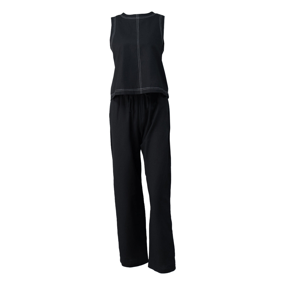 New Wide-leg Pants And Sleeveless Vest Casual Set