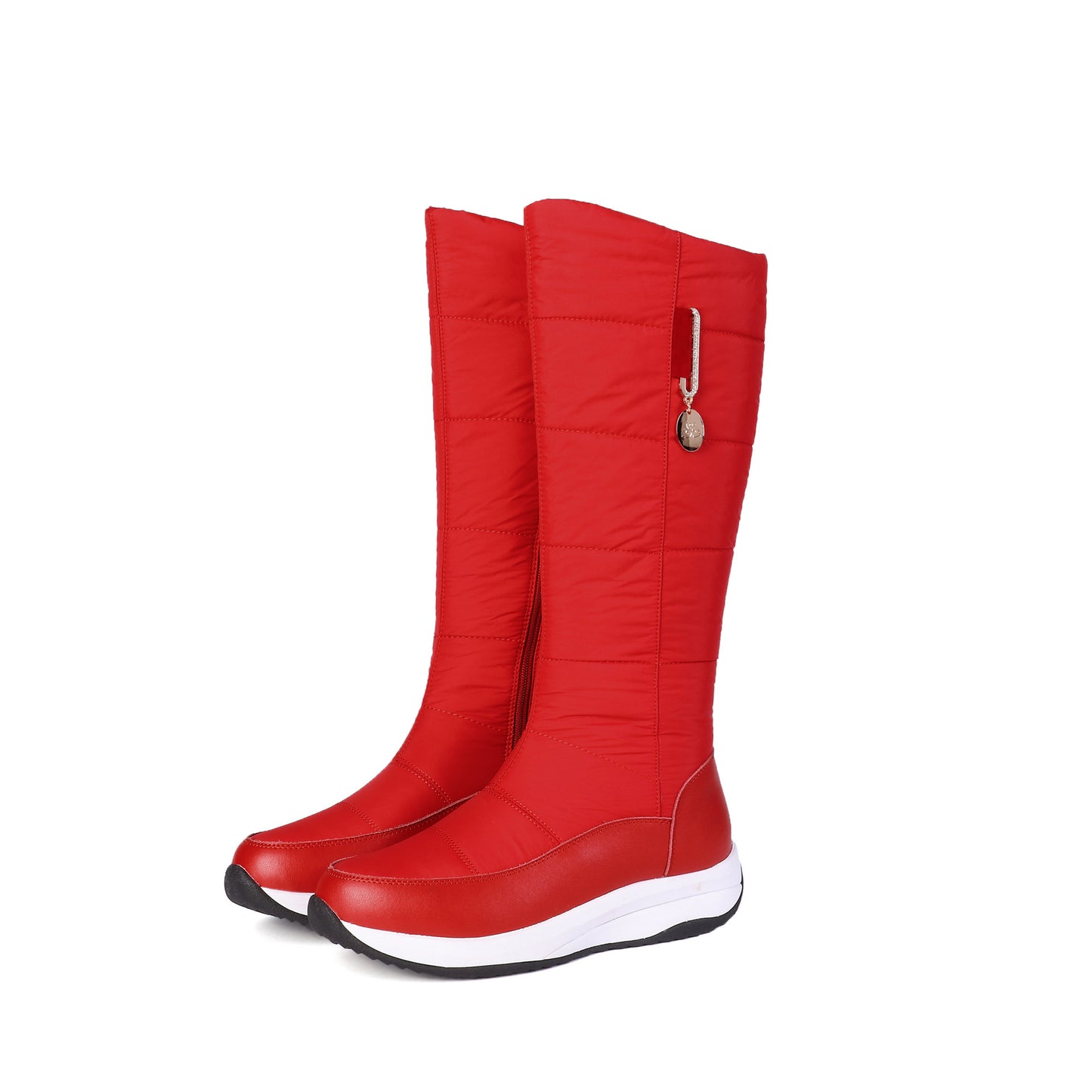 Fashion warm high top snow boots leather