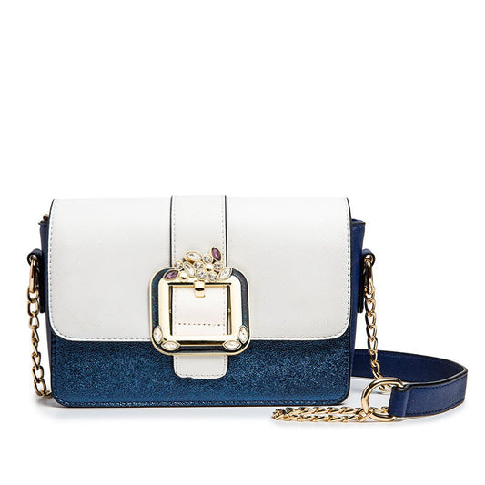 Chain small square bag diamond lock handbag