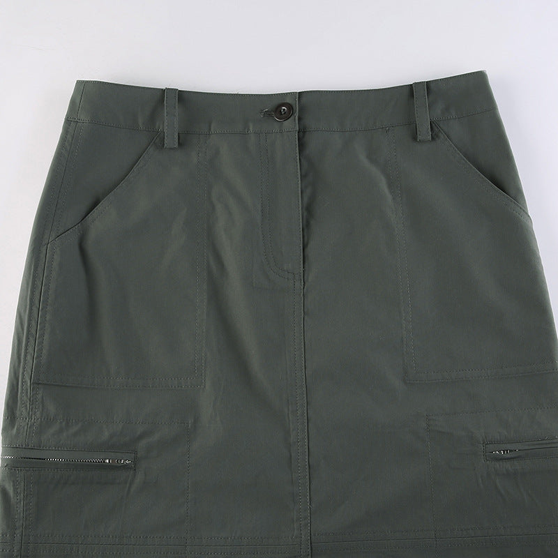 European And American Street Retro Split Skirt