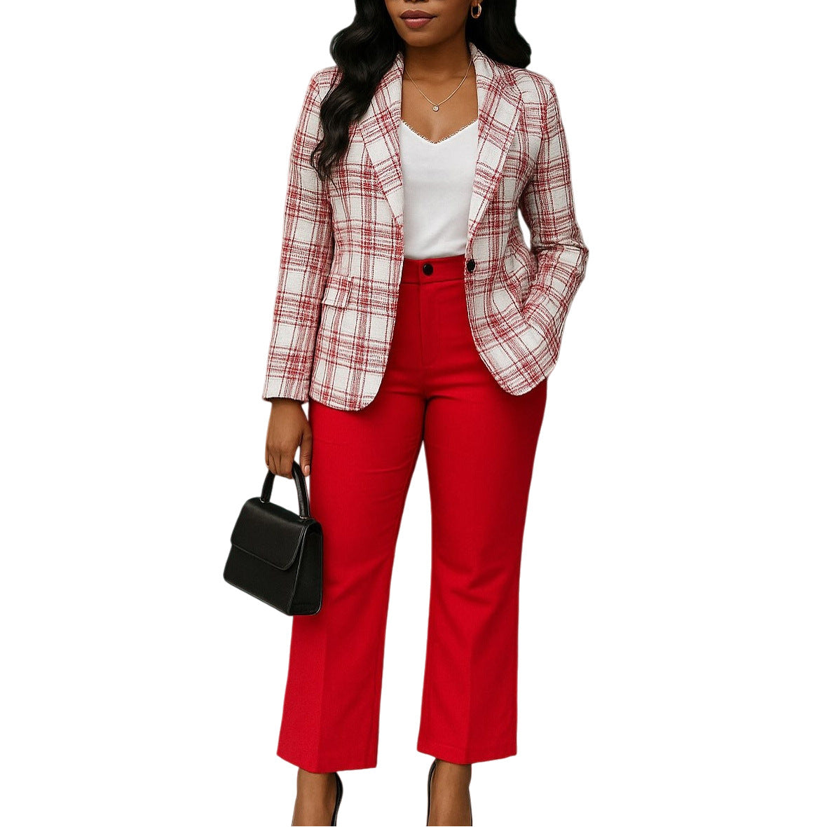 Elegant Plus Size Commuter Two Piece Set