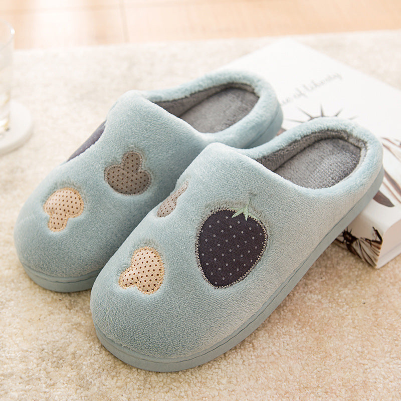 Non-slip home thick-soled cotton slippers