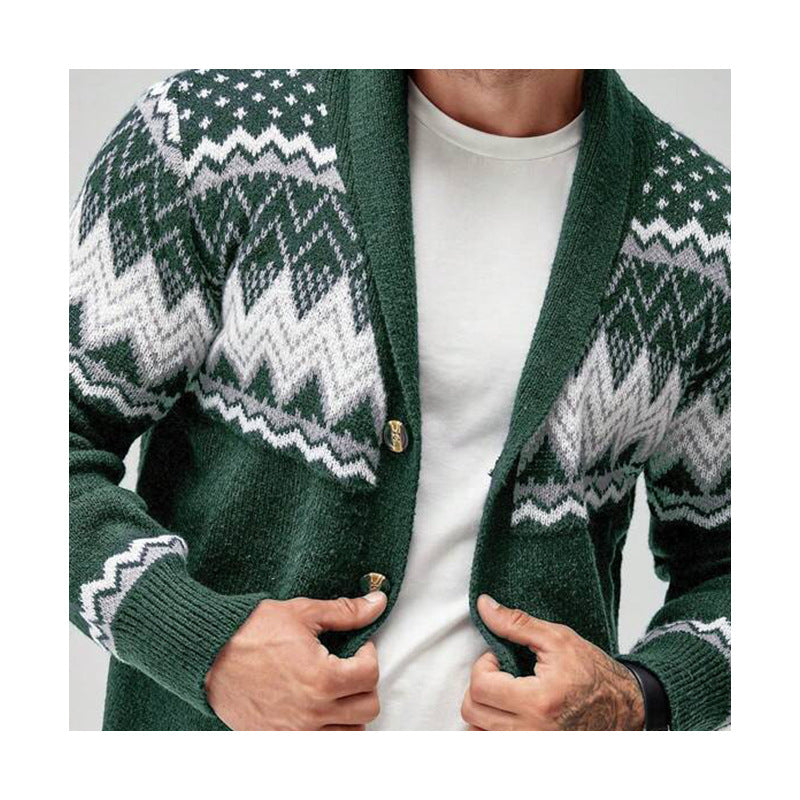 European And American Solid Color Long-sleeved Knitted Cardigan Coat Sweater