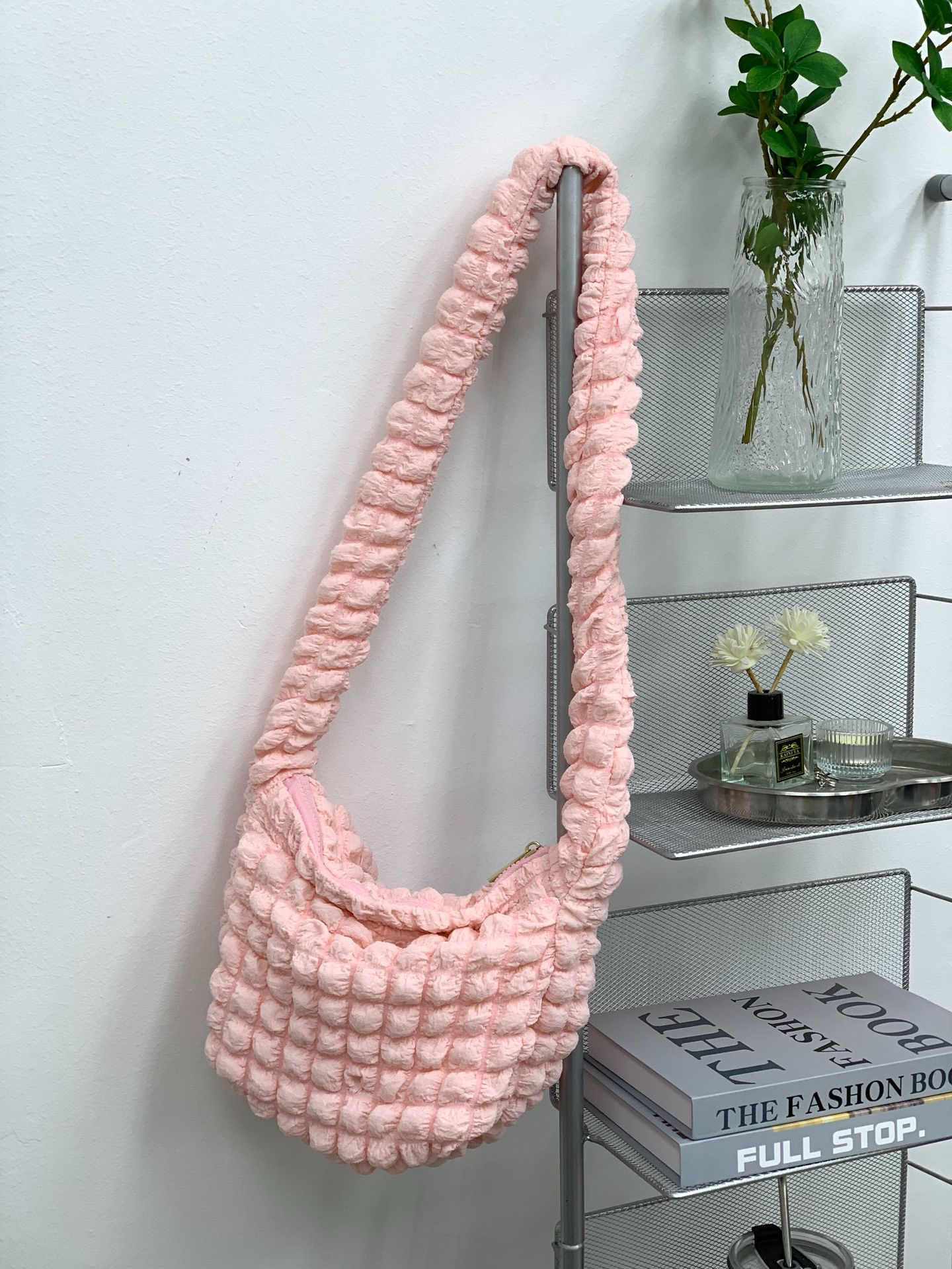 Kvinders Fashion Casual Rhombus Plisseret Skuldertaske