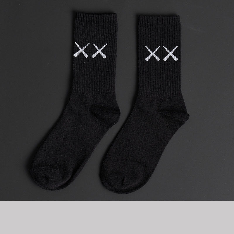 Spring And Autumn Sports Graffiti Men's Basketball Socks