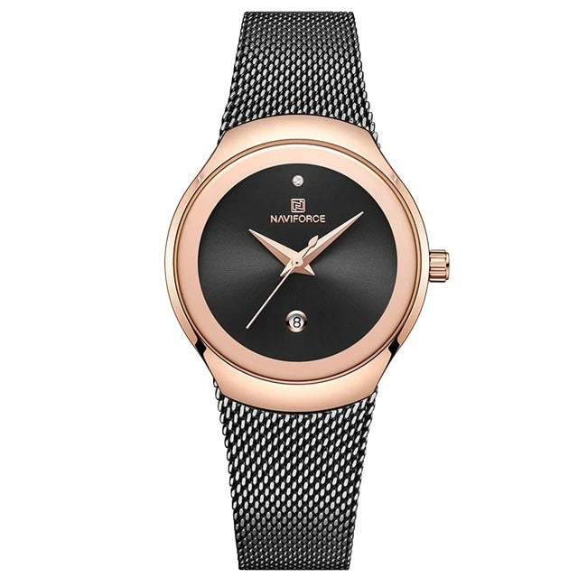 Mesh waterproof quartz watch