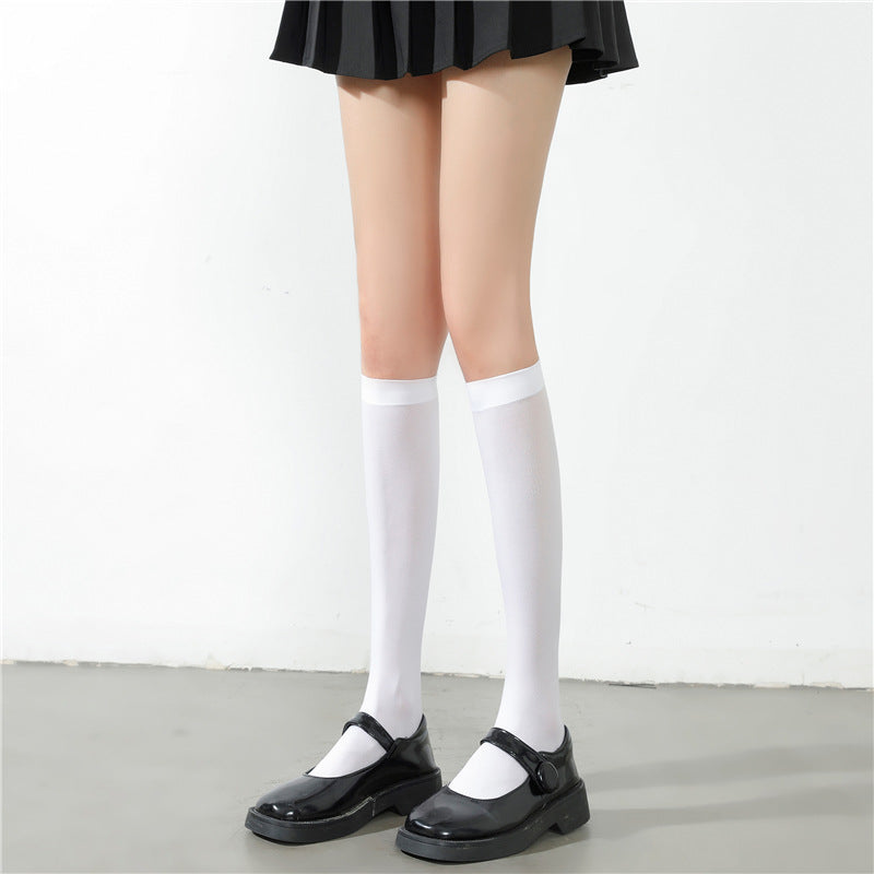 Solid Color Velvet Over Knee Socks JK Accessories