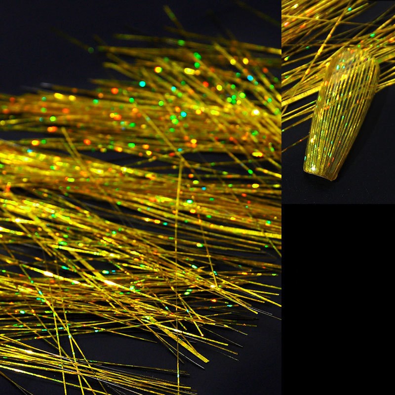 Symphony Glowing Colorful Silk Line Nail Decorations