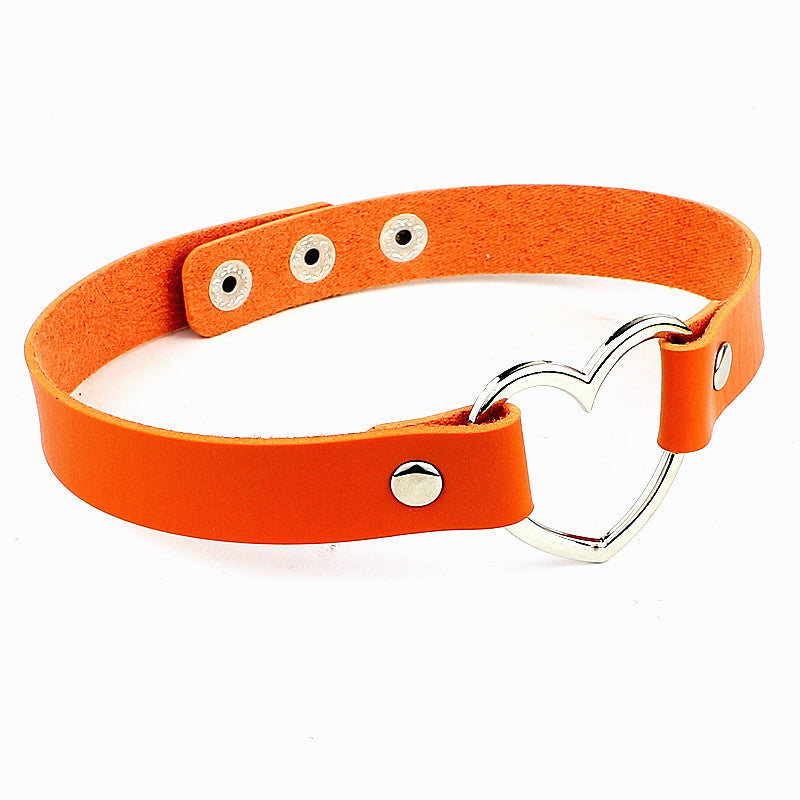 pu leather love necklace
