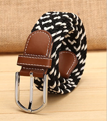 Elastic woven elastic men's belt