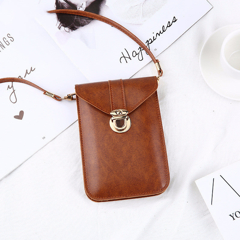 Korean double-layer retro phone bag