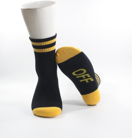 Cotton socks striped style sports tube socks