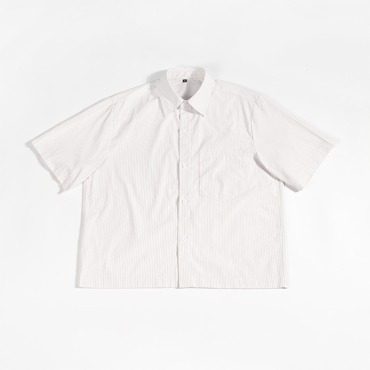 Men's Loose Short Striped Shirt Short Sleeve