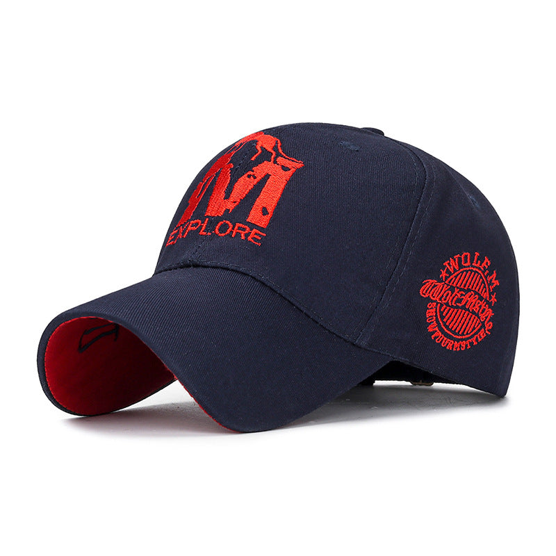 Embroidered M Wolf Baseball  Spring Casual Men And Women