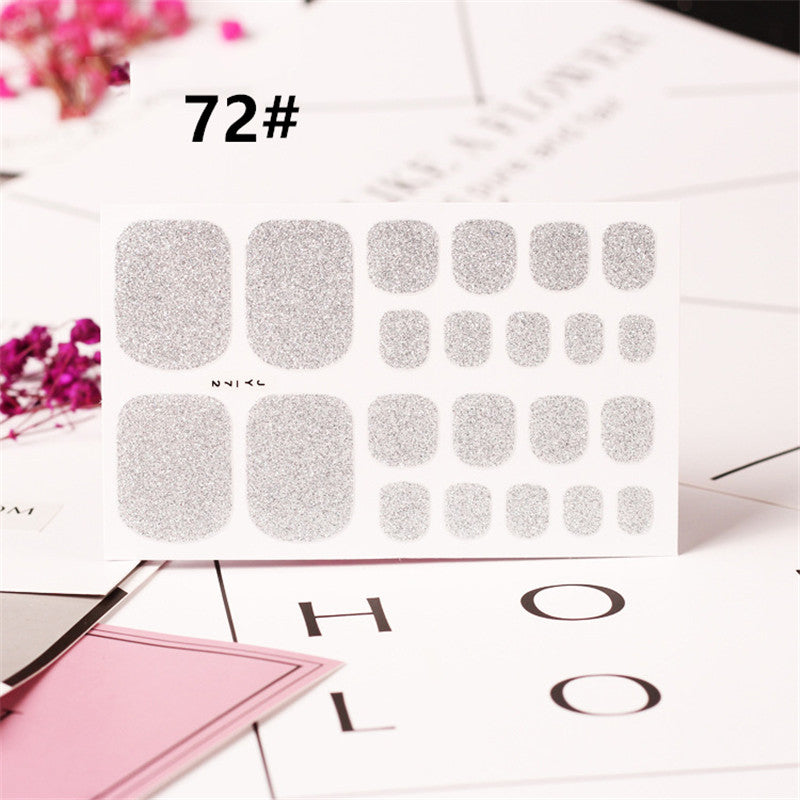 Solid color green onion toenail sticker