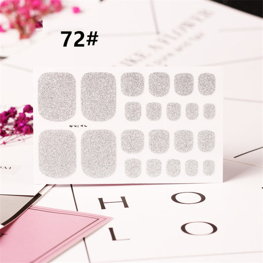 Solid color green onion toenail sticker