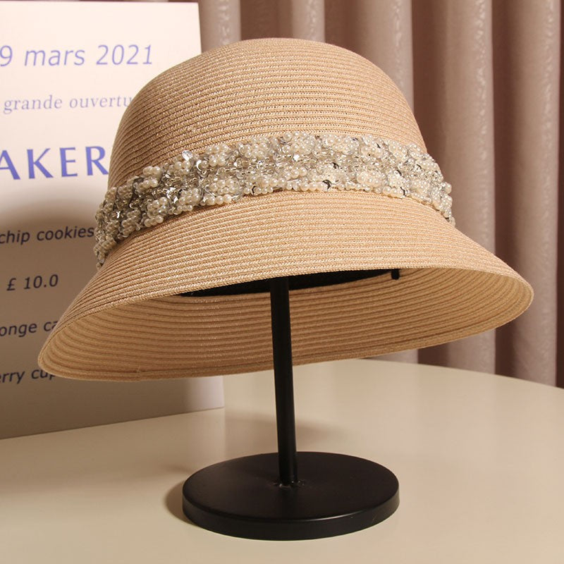 Women's Fashion Temperament Pearl Retro Fisherman Hat
