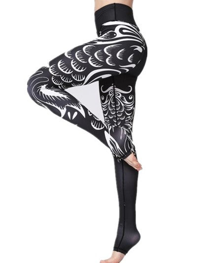 Colorful print yoga pants