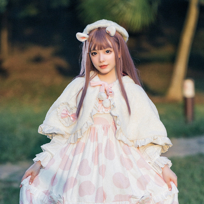 Rabbit Ears Short Sweet And Cute Plush Sleeveless Jacket