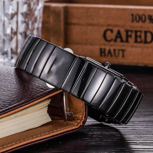 Men's ceramic quartz watch