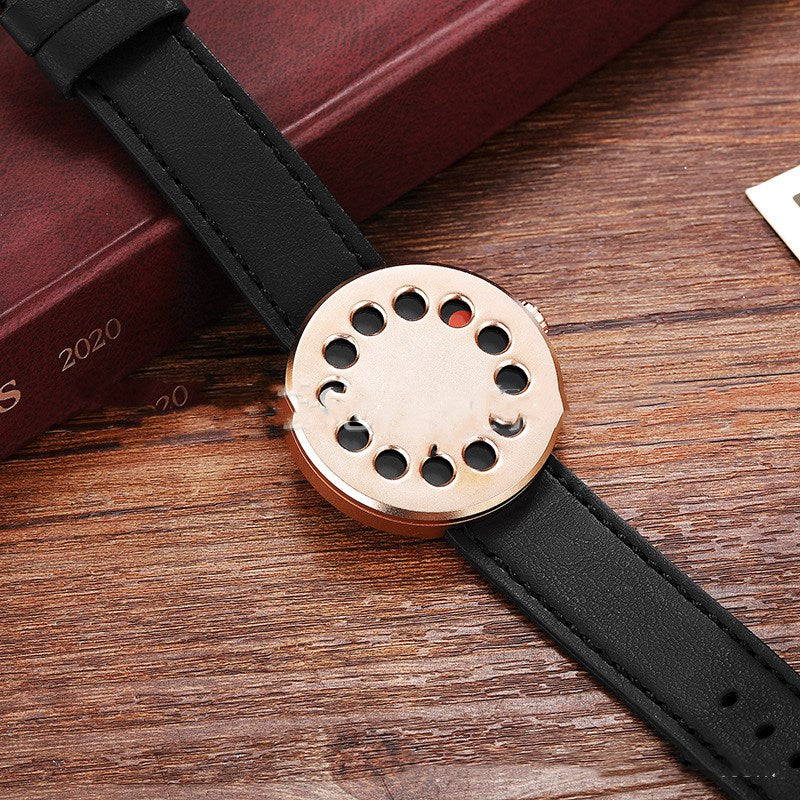 Double-sided hollow belt watch all-match quartz watch