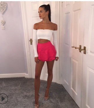 Ruffled pleated bag hip skirt