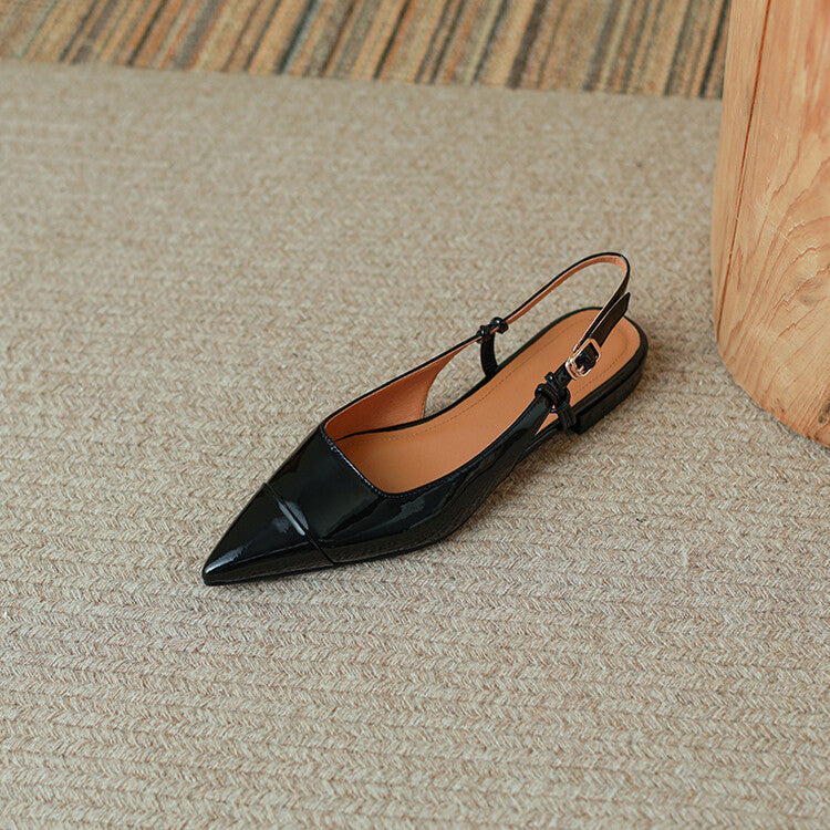 Summer New Pointed Toe Shallow Sandals Women's Baotou Back Strap