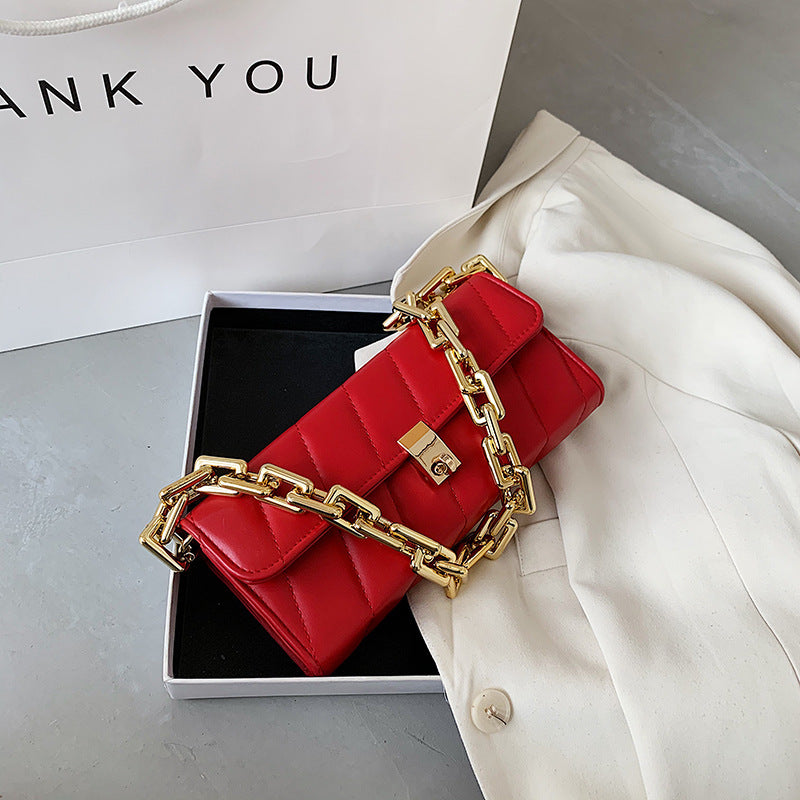 Fashion Lock OL Commuter Chain Women's Handbag