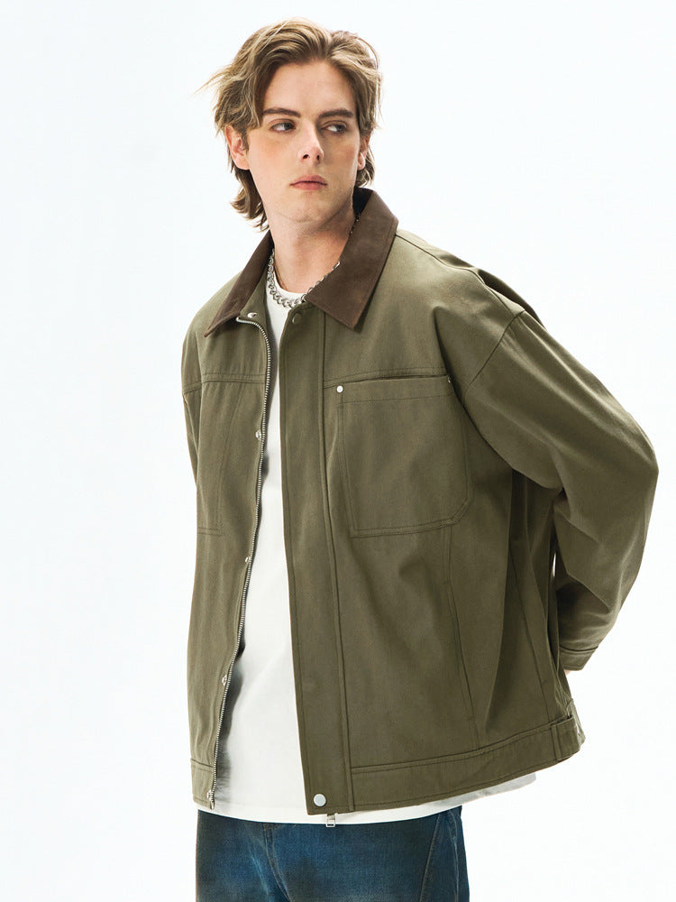 New SpringAutumn Executive Jacket For Men Pure Cotton Outerwear