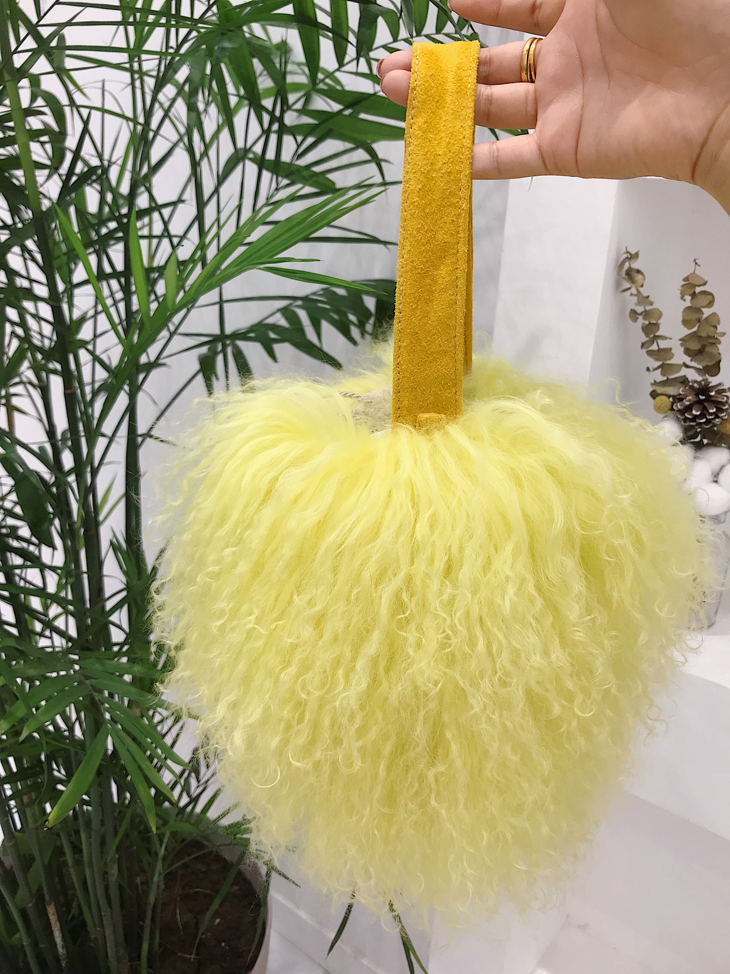 Plush and lovely fur bag