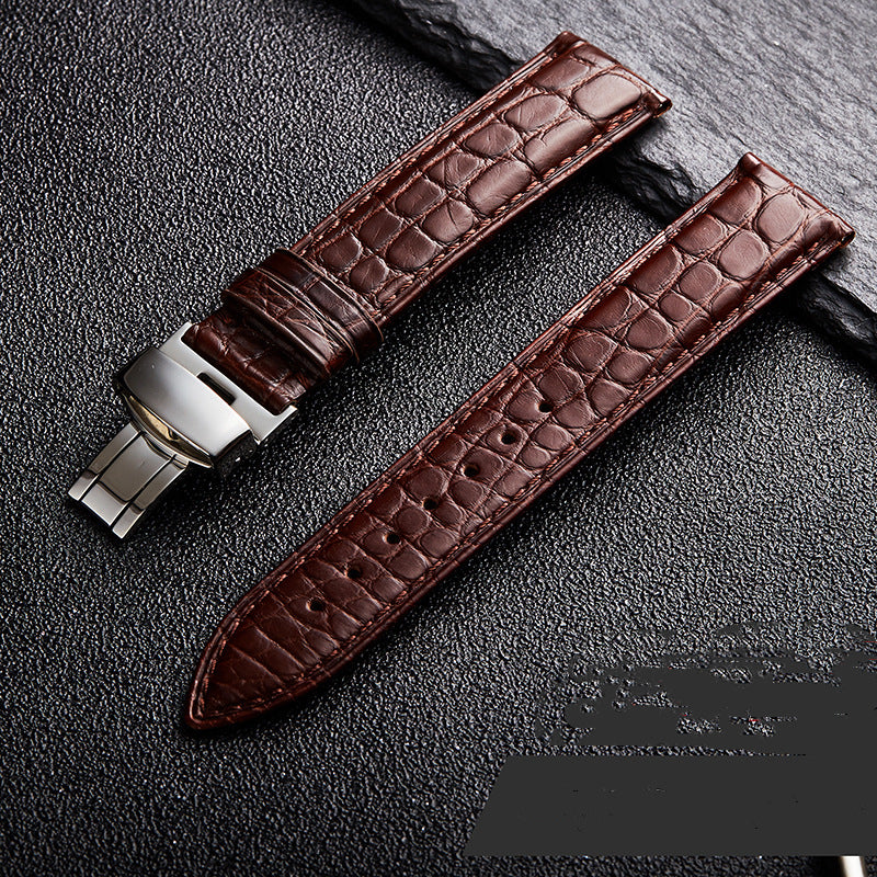Leather watch strap