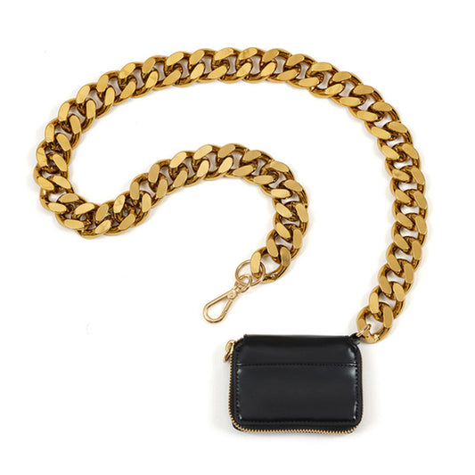 Thick Chain One-shoulder Messenger Coin Leather Mini Wallet