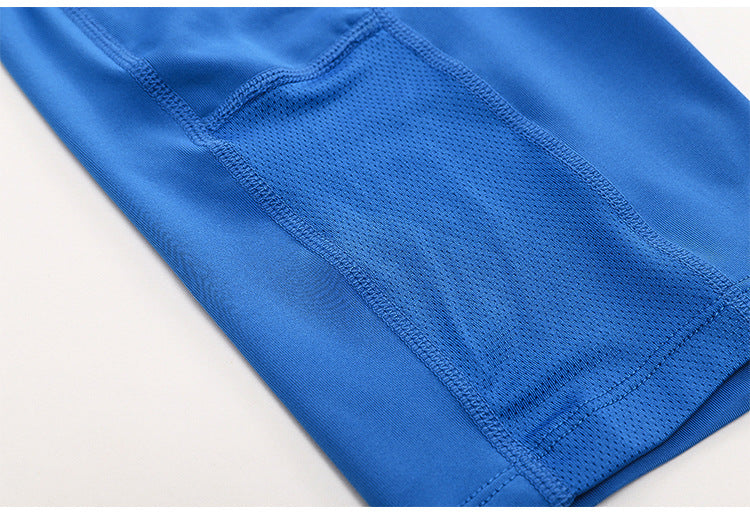 Women's Yoga Shorts Side Pockets Fitness Running Elastic Skinny Dry Perspiration Five Pants