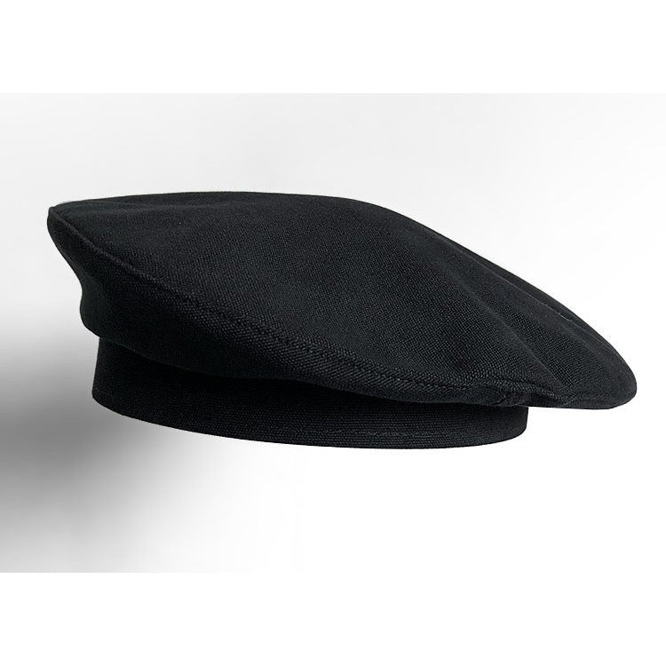 Dark Beret For Women With Large Faces Black Painters Cap