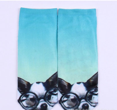3D Socks European And American Personality Harajuku Socks Printing Socks Cartoon Animal