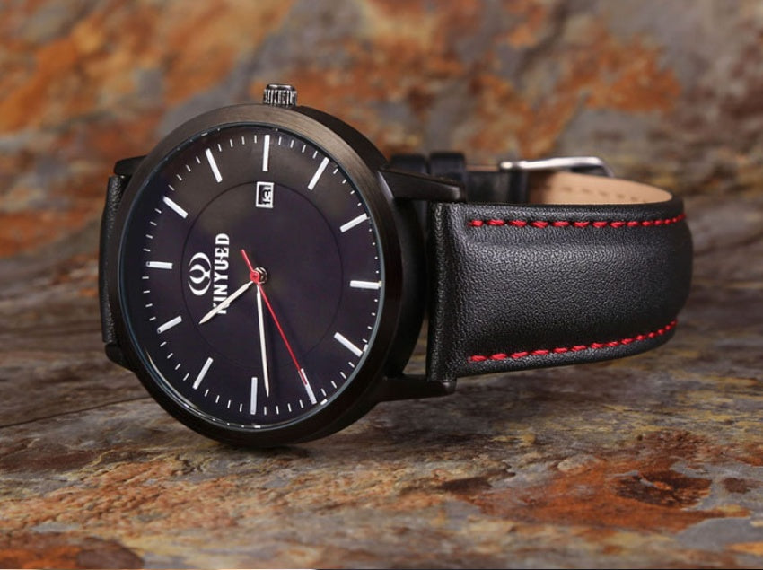 Black quartz watch