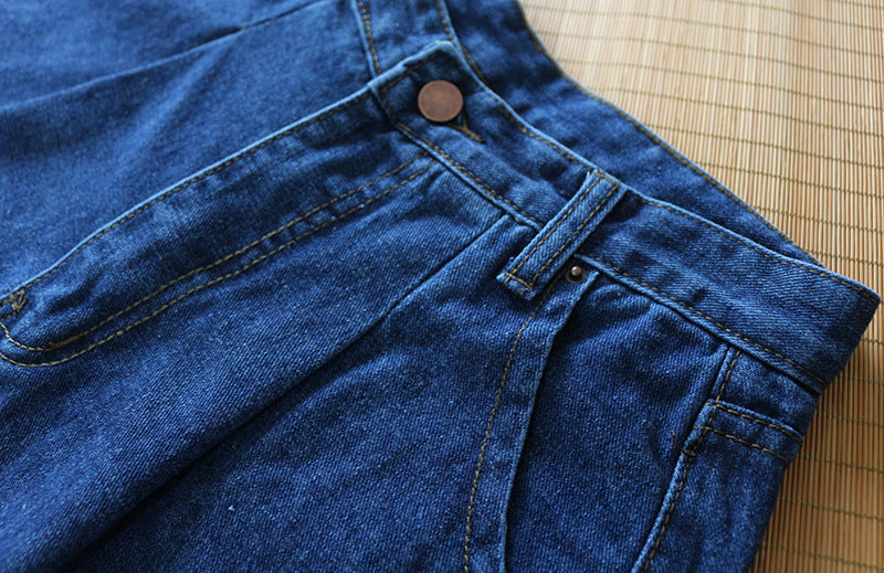High waist harem denim trousers