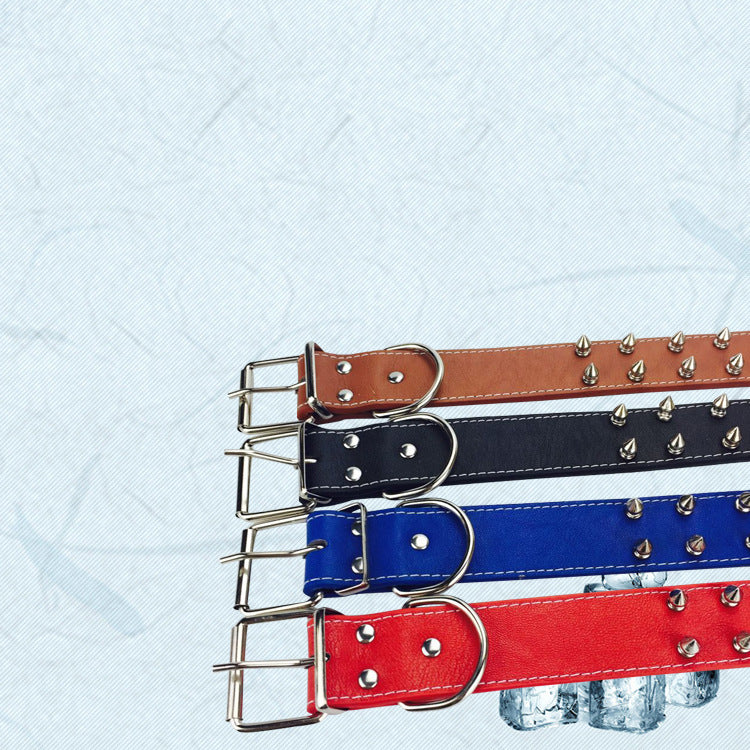 Pet Dog Fashion Simple Solid Color Rivet Collar