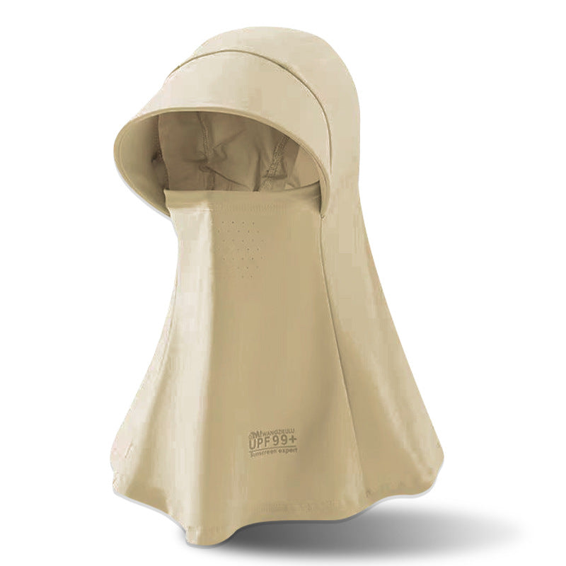Sun Mask Integrated Sun Hat Outdoor Riding Hat