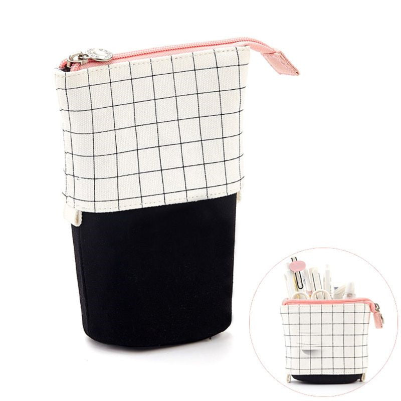 Artistic canvas female pencil bag